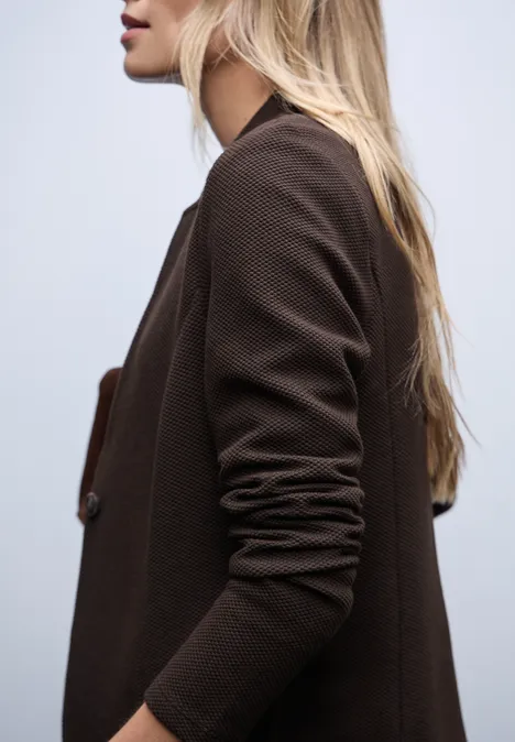 Jacquard Blazer deep roast brown