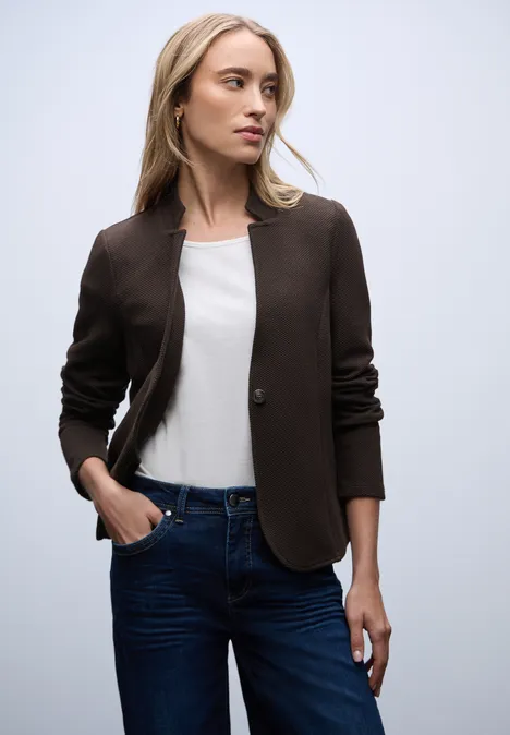 Jacquard Blazer deep roast brown