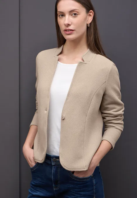 Jacquard Blazer sanded beige