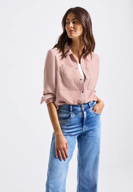 Kurzes Mini-Cord Overshirt faded rose