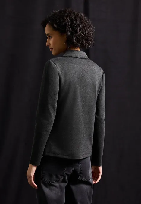 Basic Piqué Blazer Black