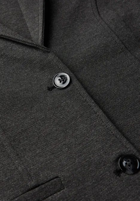 Basic Piqué Blazer Black