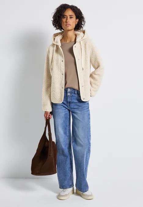 Teddy-Jacke mit Kapuze soft fawn beige Teddy-Jacke mit Kapuze soft fawn beige