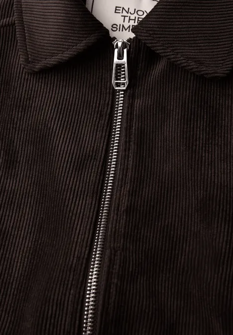 Kurze Cordjacke deep roast brown