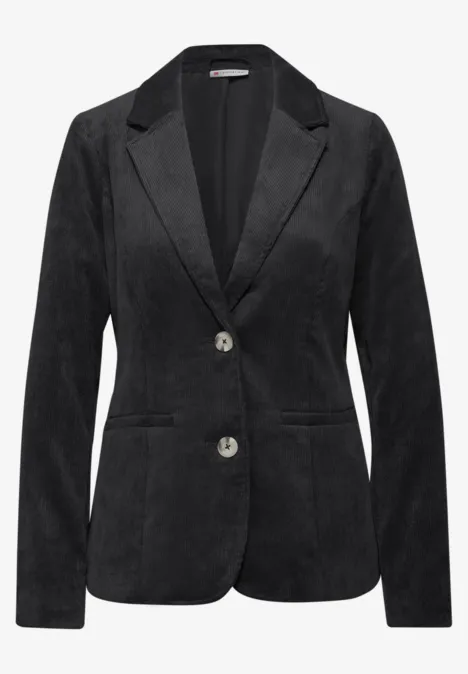 Blazer en velours côtelé Black