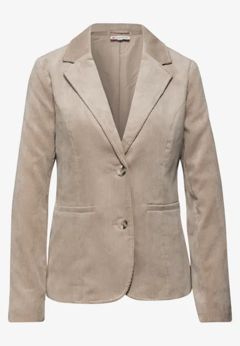 Blazer en velours côtelé morning beige