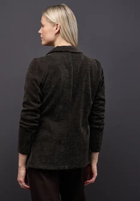 Chenille corduroy blazer darkest brown