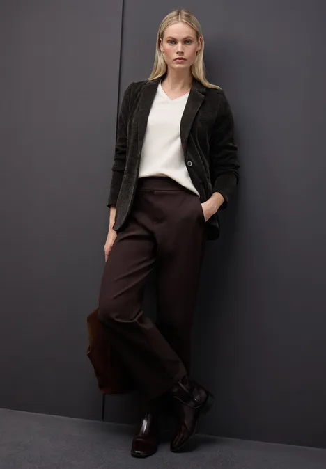 Chenille corduroy blazer darkest brown
