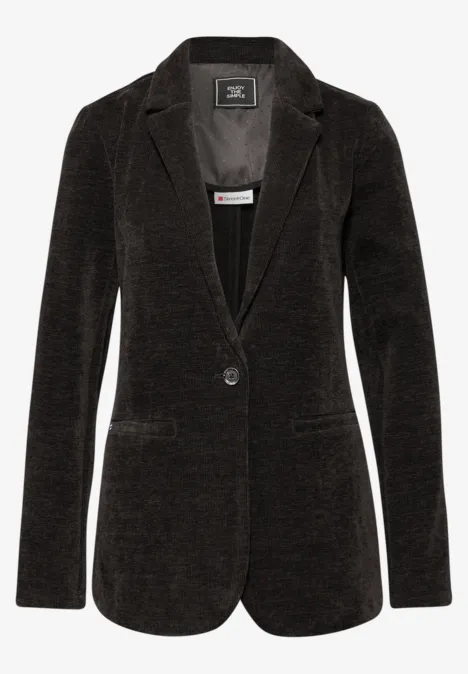 Chenille corduroy blazer darkest brown