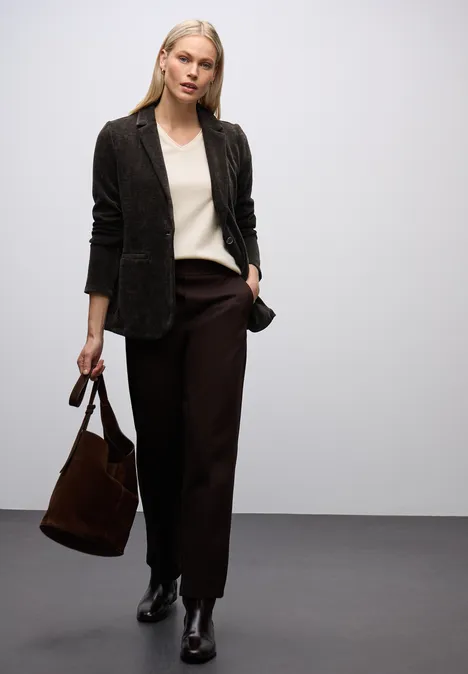 Chenille corduroy blazer darkest brown