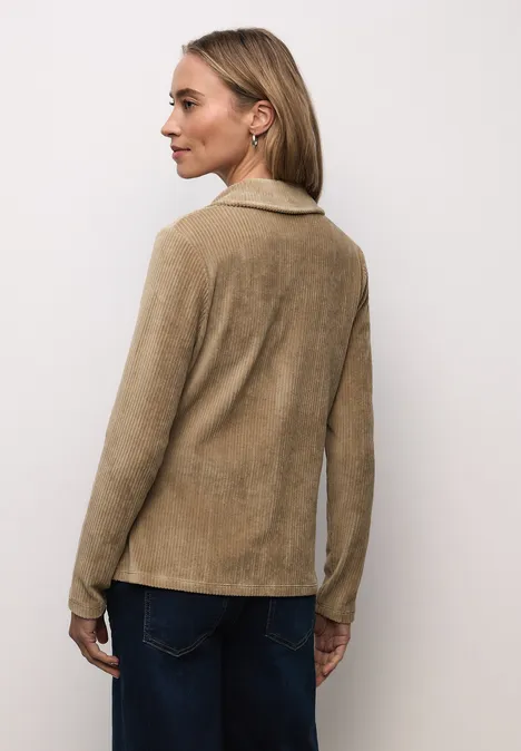 Zachte corduroy blazer mocha glow