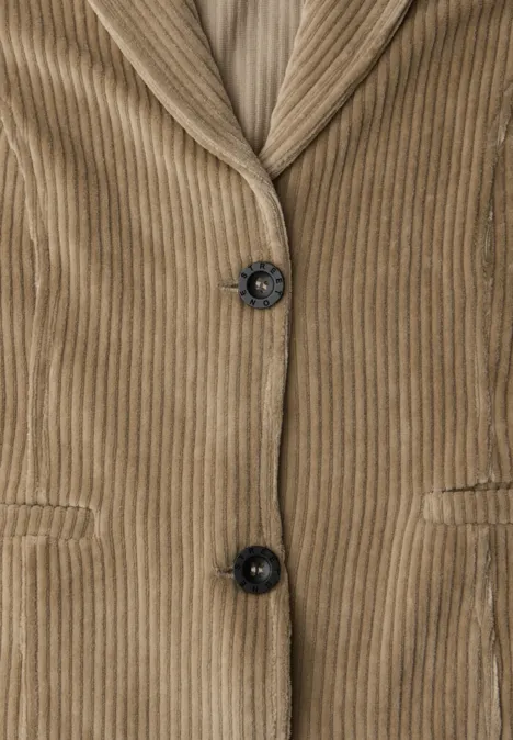 Zachte corduroy blazer mocha glow