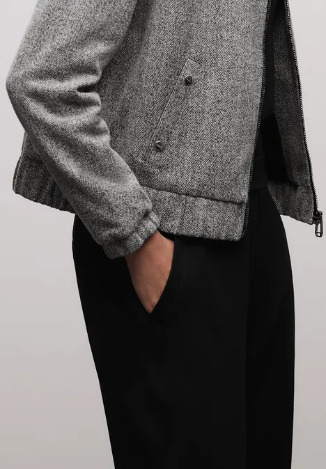 Visgraat blouson Black