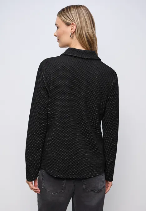 Glitzernder Jacquard Blazer Black