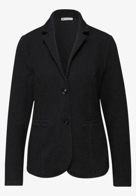 Glitzernder Jacquard Blazer Black