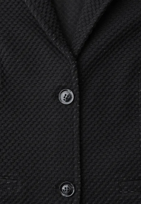 Glitzernder Jacquard Blazer Black