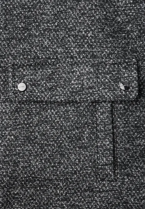 Melierte Jacke Black