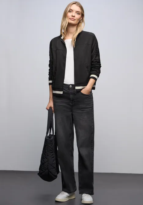 Blouson mit Collegedetails Black