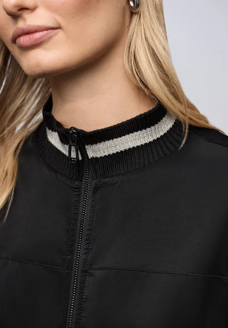 Blouson mit Collegedetails Black