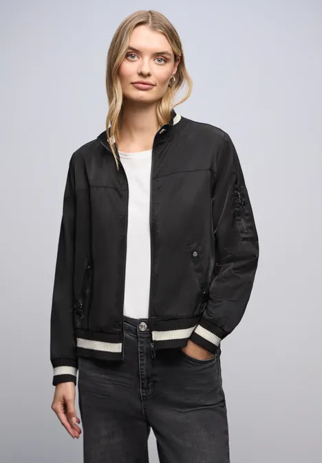 Blouson mit Collegedetails Black