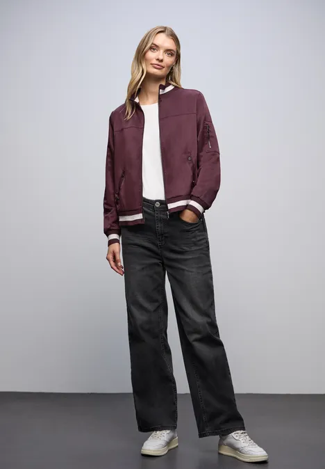Blouson mit Collegedetails jazz berry