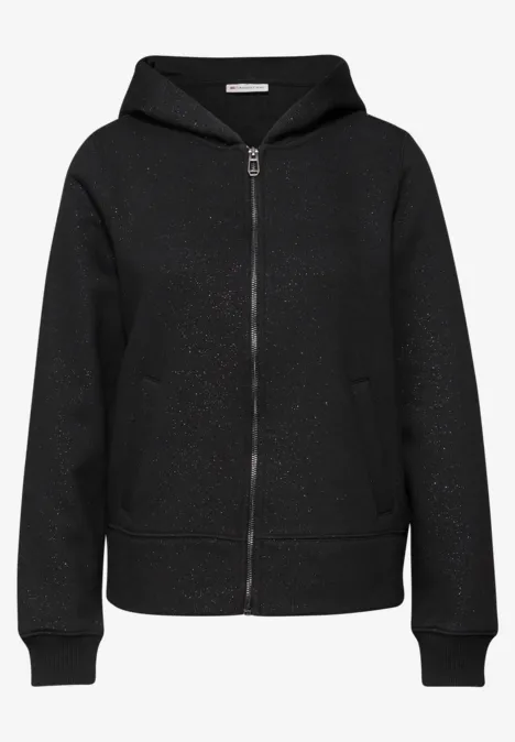 Glitzernde Sweatjacke Black Glitzernde Sweatjacke Black