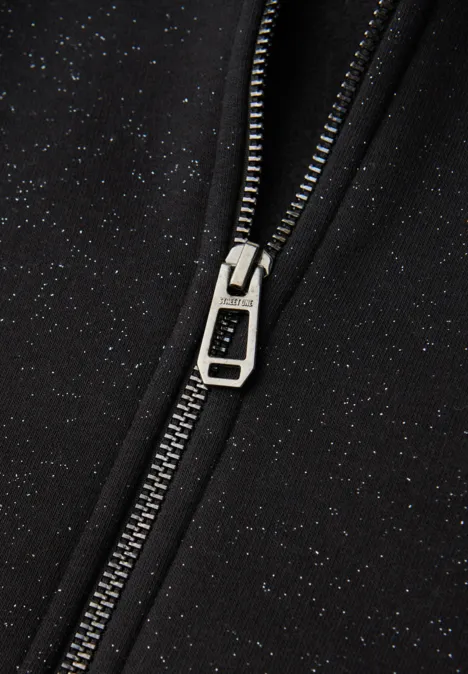 Glitzernde Sweatjacke Black Glitzernde Sweatjacke Black