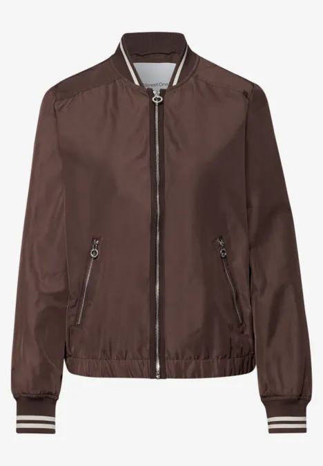 Krótki Blouson mahogany brown