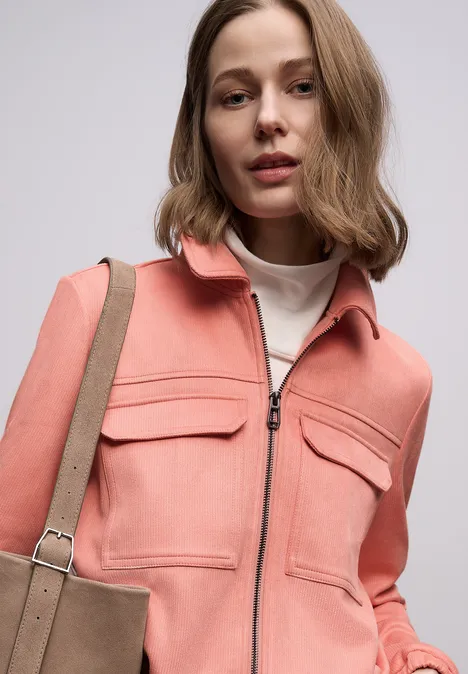 Veste courte en velours light apricot Veste courte en velours light apricot