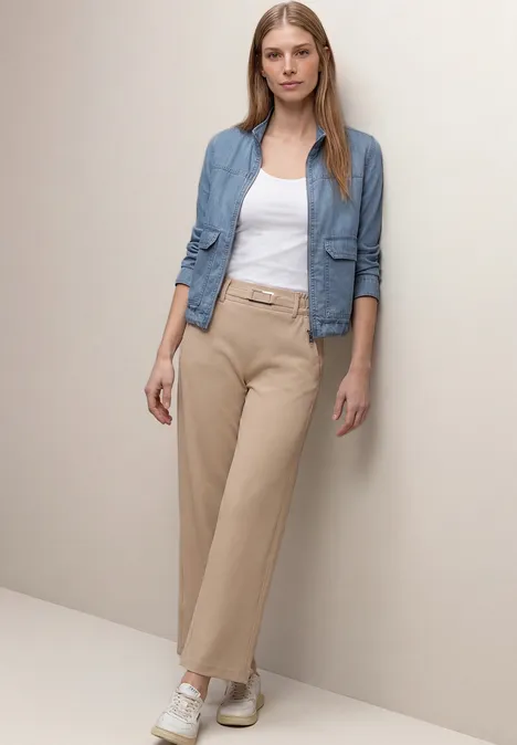 Blouson mit Stehkragen aus Lyocell Light Blue soft wash Blouson mit Stehkragen aus Lyocell Light Blue soft wash