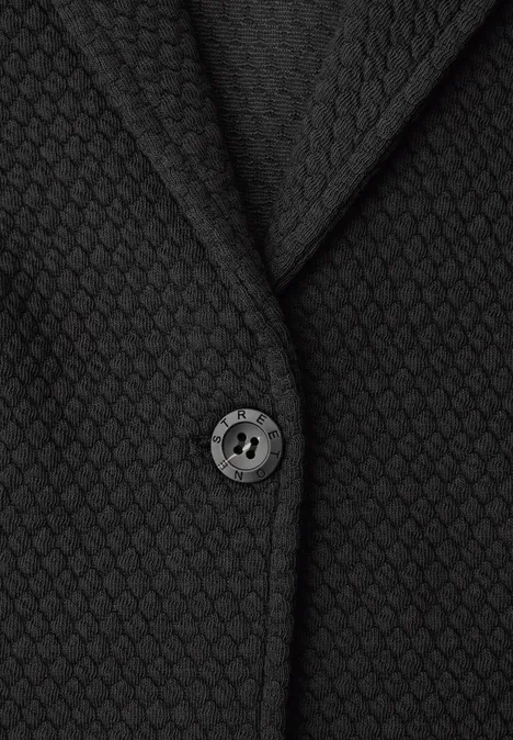 Blazer met structuur Black