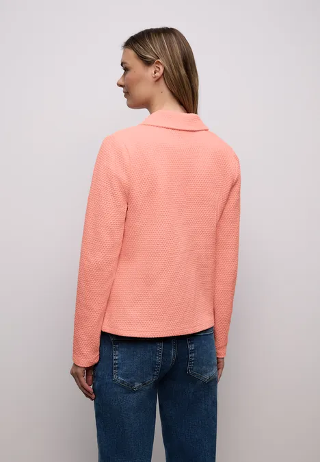 Blazer met structuur light apricot