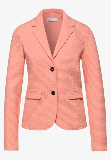 Blazer met structuur light apricot