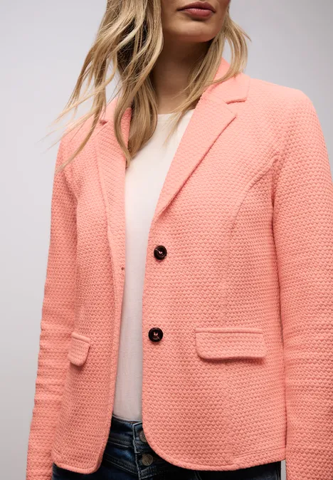 Blazer met structuur light apricot