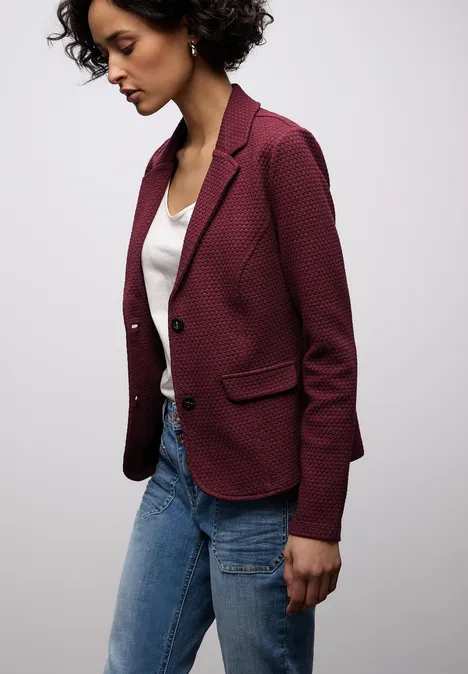 Blazer met structuur truffle red