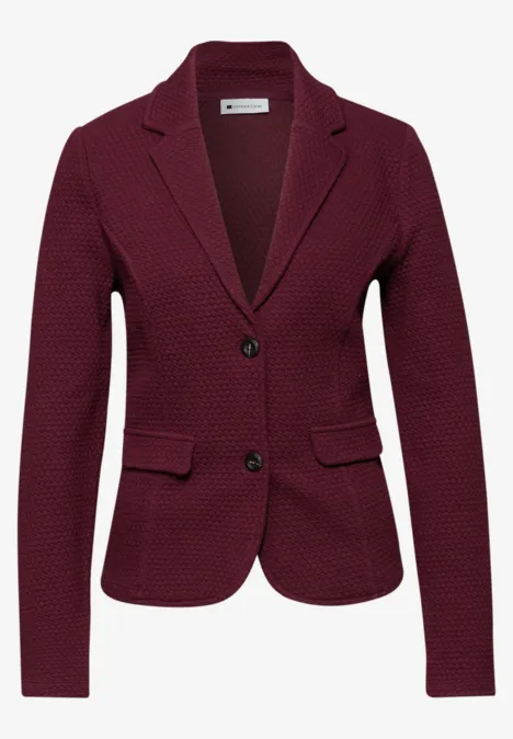 Blazer met structuur truffle red