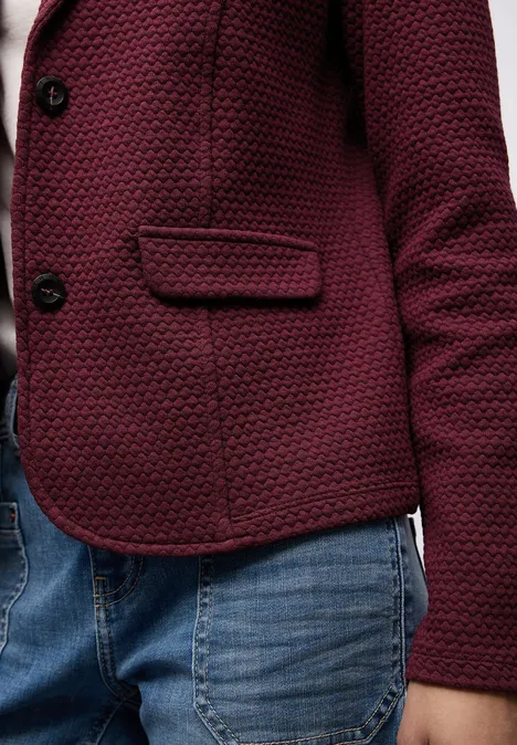 Blazer met structuur truffle red