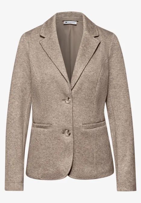 Blazer met structuur light terra mocha mel.