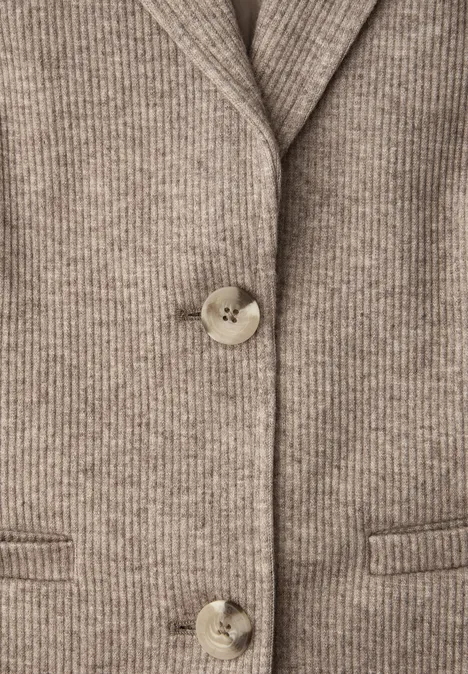 Blazer met structuur light terra mocha mel.