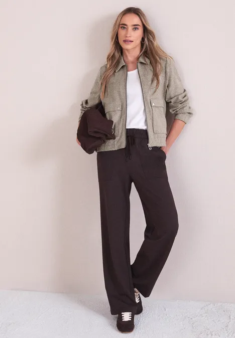 Herringbone Blouson light terra mocha mel.