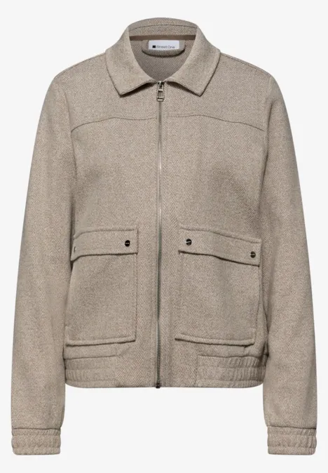 Herringbone Blouson light terra mocha mel.