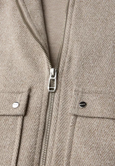 Herringbone Blouson light terra mocha mel.