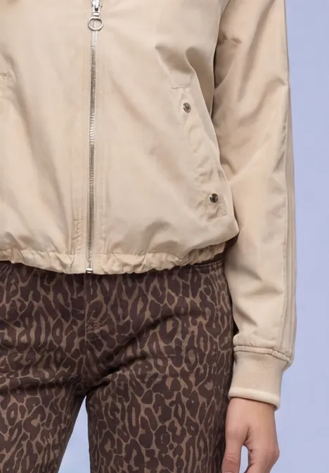 Blouson à rayures gallon cotton beige