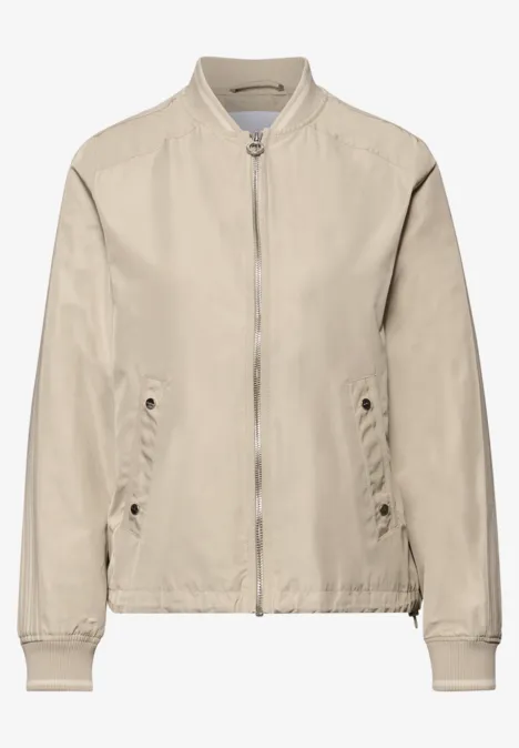 Blouson à rayures gallon cotton beige