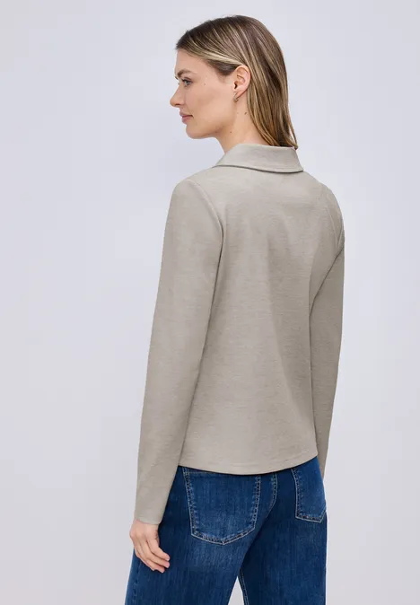 Basic Piqué Blazer light terra mocha