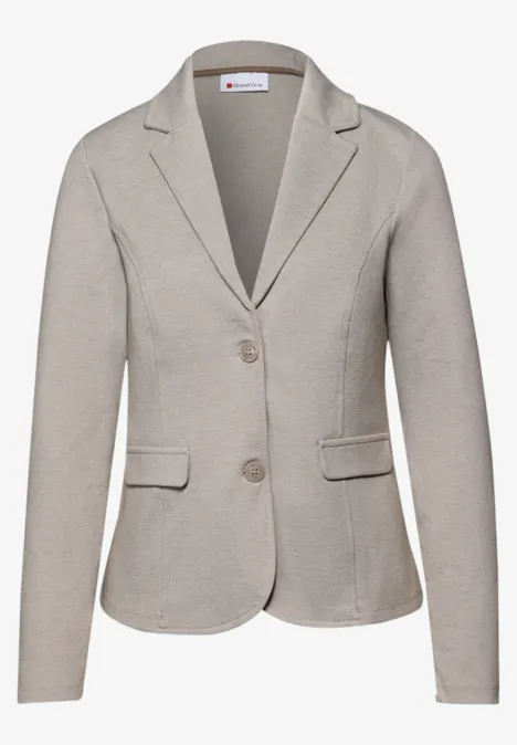 Basic Piqué Blazer light terra mocha
