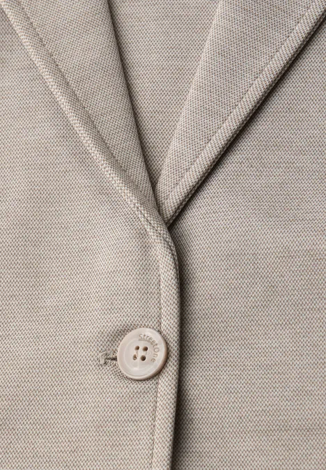 Basic Piqué Blazer light terra mocha