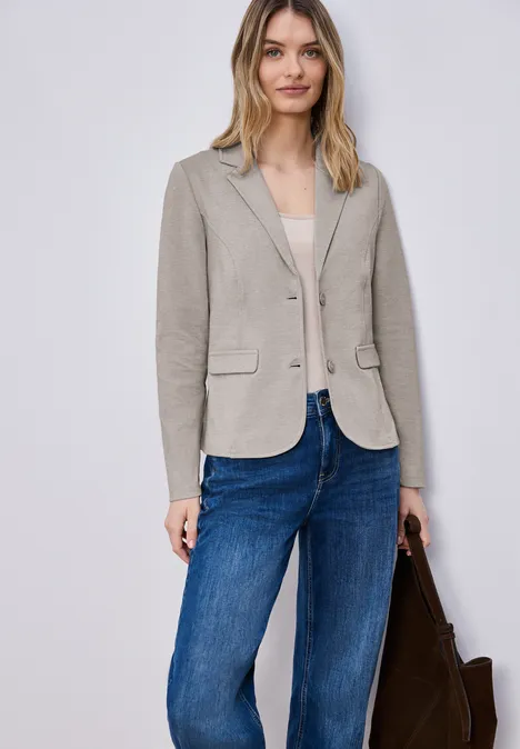 Basic Piqué Blazer light terra mocha