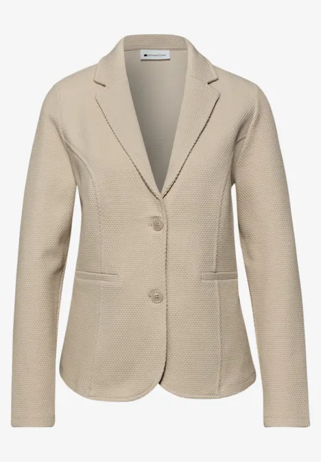 Strukturblazer cotton beige