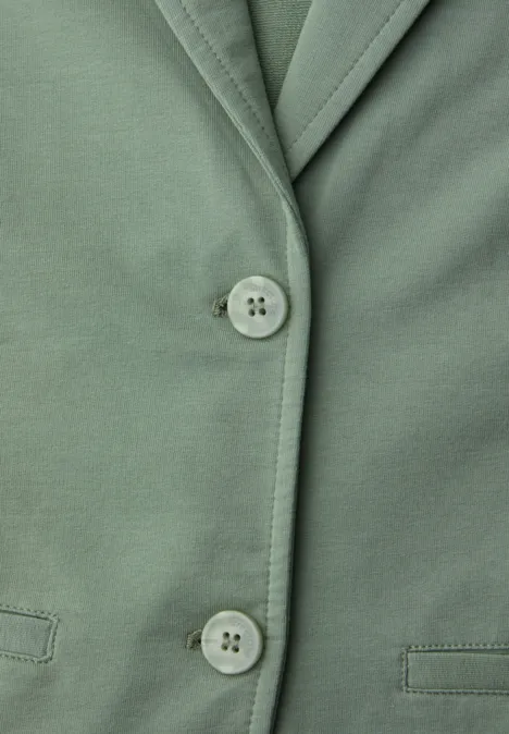 Basic Blazer aus Jersey dark serene green